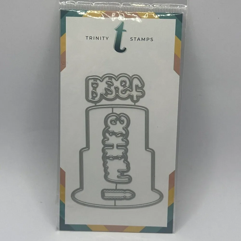 Trinity Stamps Dies Coordinates with Best Wishes stamp set